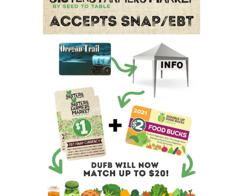 Up to $20 “Double Up Food Bucks” Match at Sisters Farmers Market