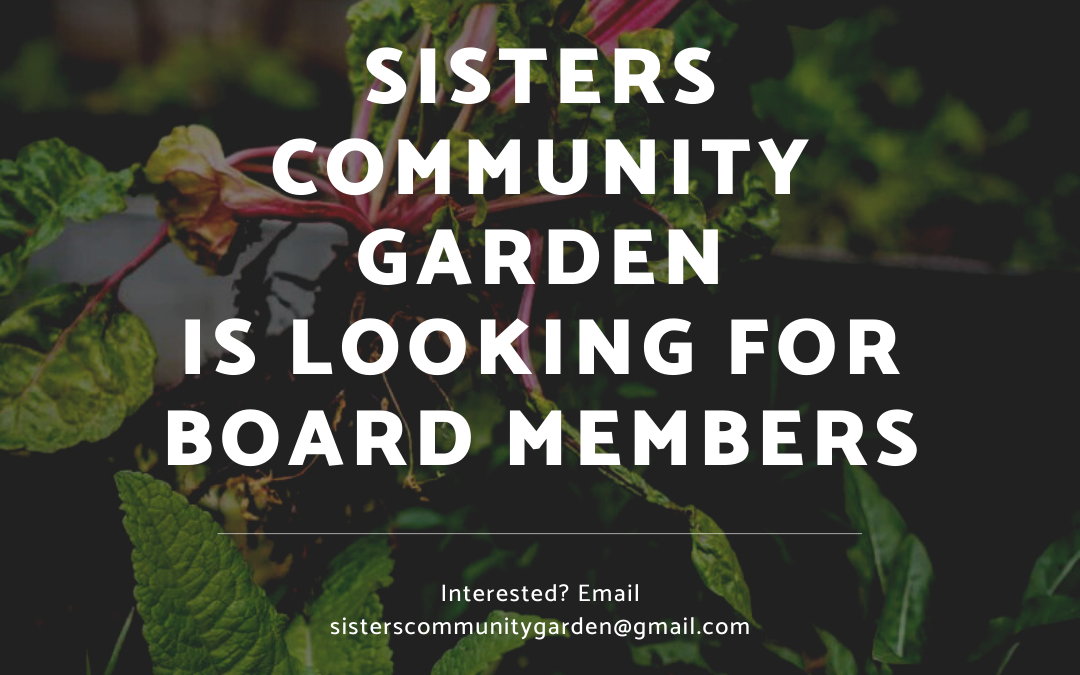 Sisters Community Garden Looking for new Committee Members